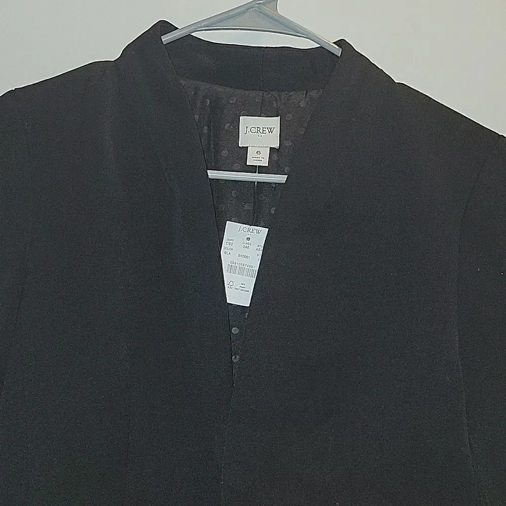 J. Crew | Black Broadway Blazer Size 6 NWT